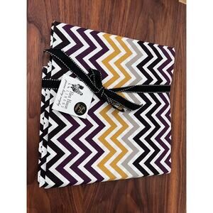 Hen House Linens Chevron Aubergine Purple Table Cloth 60” x 60” Square Topper